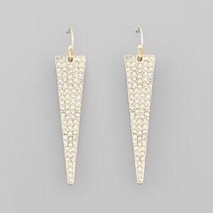 Triangle Pave Stone Earrings